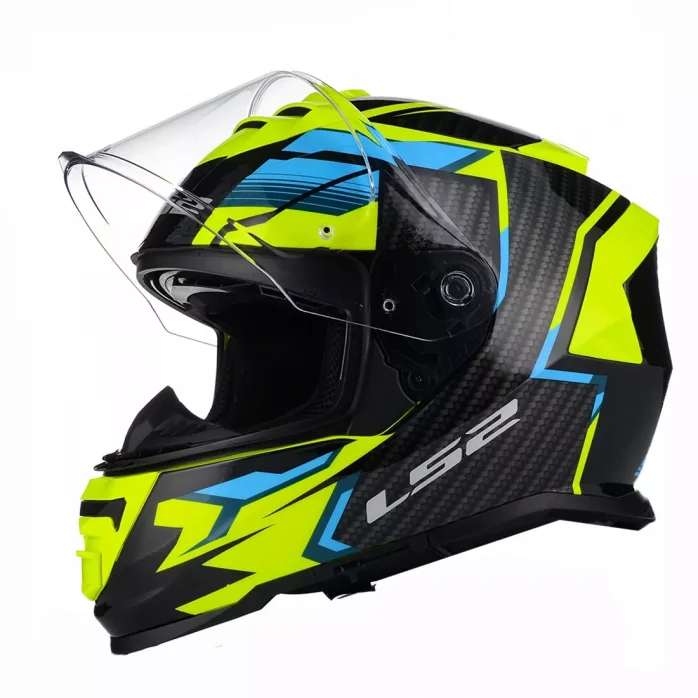 LS2 FF800 STORM II TRACKER BLACK H-V YELLOW uždaras šalmas 3XL
