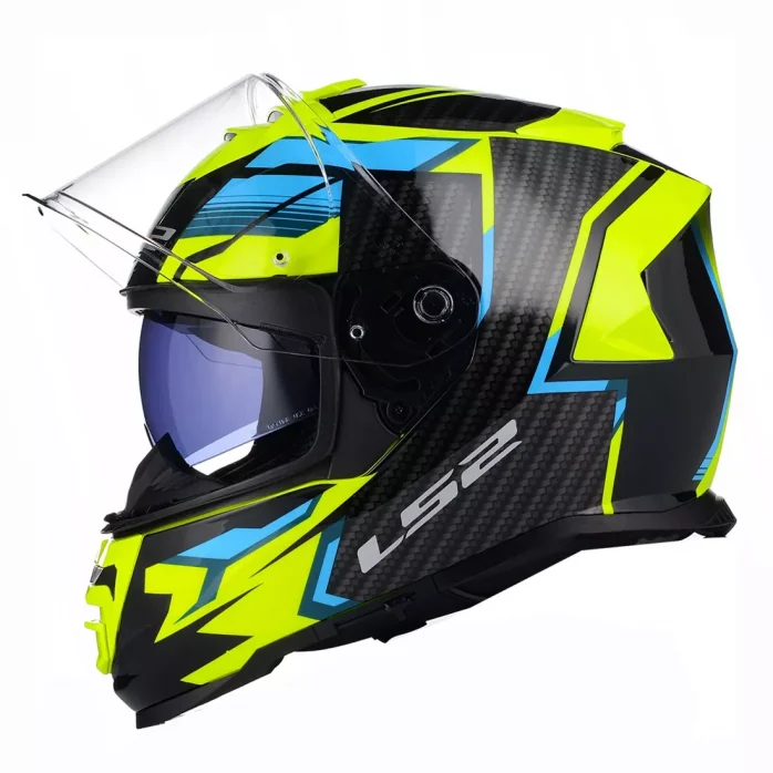 LS2 FF800 STORM II TRACKER BLACK H-V YELLOW uždaras šalmas 3XL