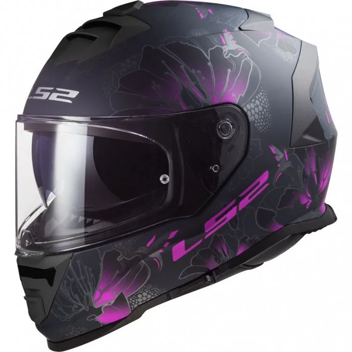 LS2 FF800 STORM II BURST MATT BLACK PINK UŽDARAS ŠALMAS S