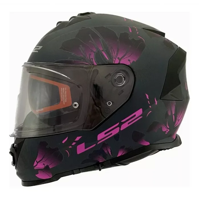 LS2 FF800 STORM II BURST MATT BLACK PINK UŽDARAS ŠALMAS 3XL