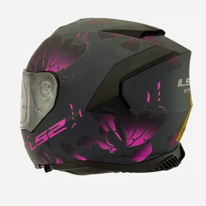 LS2 FF800 STORM II BURST MATT BLACK PINK UŽDARAS ŠALMAS S