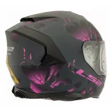 LS2 FF800 STORM II BURST MATT BLACK PINK UŽDARAS ŠALMAS S