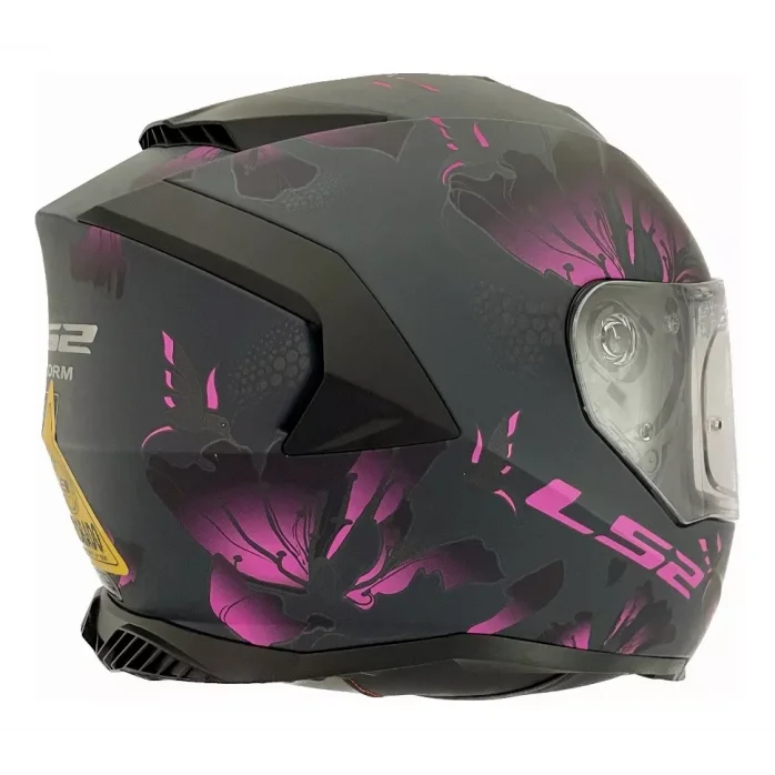 LS2 FF800 STORM II BURST MATT BLACK PINK UŽDARAS ŠALMAS S