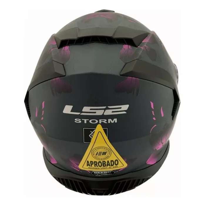 LS2 FF800 STORM II BURST MATT BLACK PINK UŽDARAS ŠALMAS S