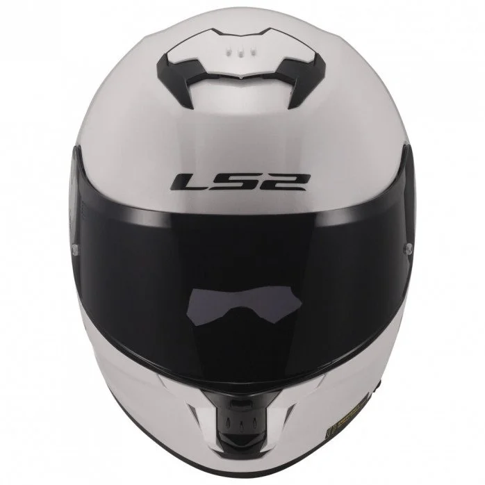 LS2 FF808 STREAM II UŽDARAS ŠALMAS BLIZGI BALTA 3XL