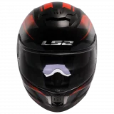 LS2 FF808 STREAM II FURY UŽDARAS ŠALMAS JUODA/RAUDONA 3XL