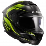 LS2 FF808 STREAM II FURY UŽDARAS ŠALMAS JUODA/GELTONA XS