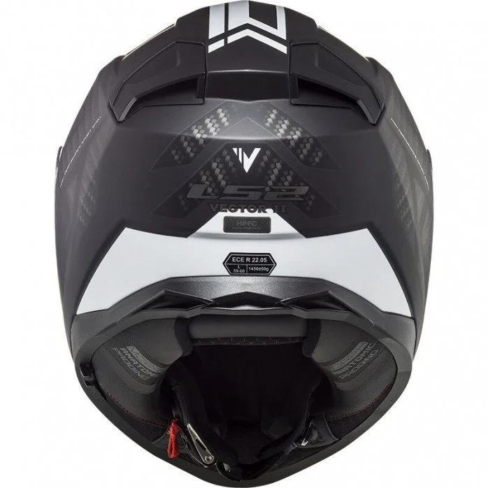 LS2 FF811 VECTOR II SPLITTER BLACK WHITE uždaras šalmas 4XL