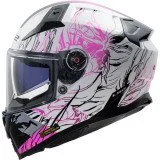 LS2 FF811 VECTOR II DARFLO GL.WHITE PINK uždaras šalmas XXS