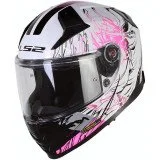 LS2 FF811 VECTOR II DARFLO GL.WHITE PINK uždaras šalmas XXS