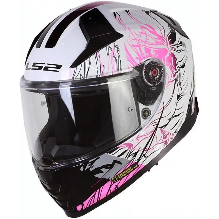 LS2 FF811 VECTOR II DARFLO GL.WHITE PINK uždaras šalmas XXS
