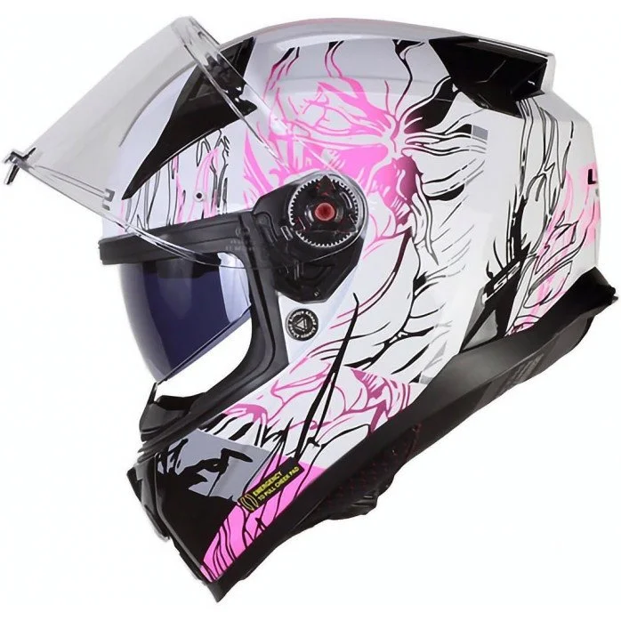 LS2 FF811 VECTOR II DARFLO GL.WHITE PINK uždaras šalmas XXS