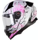 LS2 FF811 VECTOR II DARFLO GL.WHITE PINK uždaras šalmas XXS