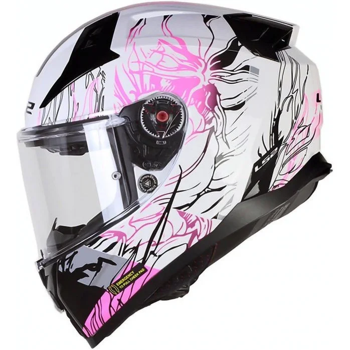 LS2 FF811 VECTOR II DARFLO GL.WHITE PINK uždaras šalmas XXS