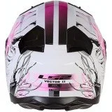 LS2 FF811 VECTOR II DARFLO GL.WHITE PINK uždaras šalmas XXS