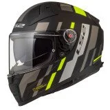 LS2 FF811 VECTOR II TRON M.BLACK H-V YELLOW uždaras šalmas 4XL