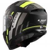 LS2 FF811 VECTOR II TRON M.BLACK H-V YELLOW uždaras šalmas 4XL