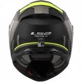 LS2 FF811 VECTOR II TRON M.BLACK H-V YELLOW uždaras šalmas 4XL