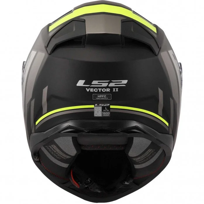 LS2 FF811 VECTOR II TRON M.BLACK H-V YELLOW uždaras šalmas 4XL