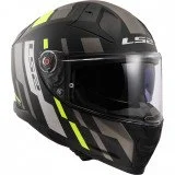 LS2 FF811 VECTOR II TRON M.BLACK H-V YELLOW uždaras šalmas 4XL