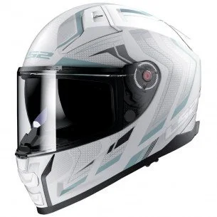 LS2 FF811 VECTOR II ALIZER M.WHITE SILVER uždaras šalmas 3XL