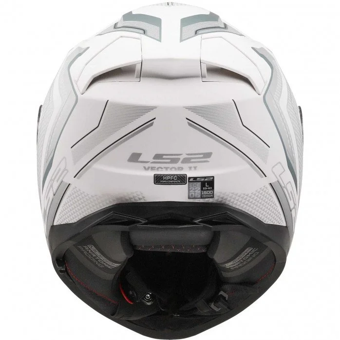 LS2 FF811 VECTOR II ALIZER M.WHITE SILVER uždaras šalmas XS