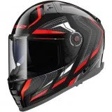 LS2 FF811 VECTOR II ALIZER BLACK RED uždaras šalmas S