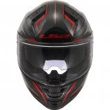 LS2 FF811 VECTOR II ALIZER BLACK RED uždaras šalmas S