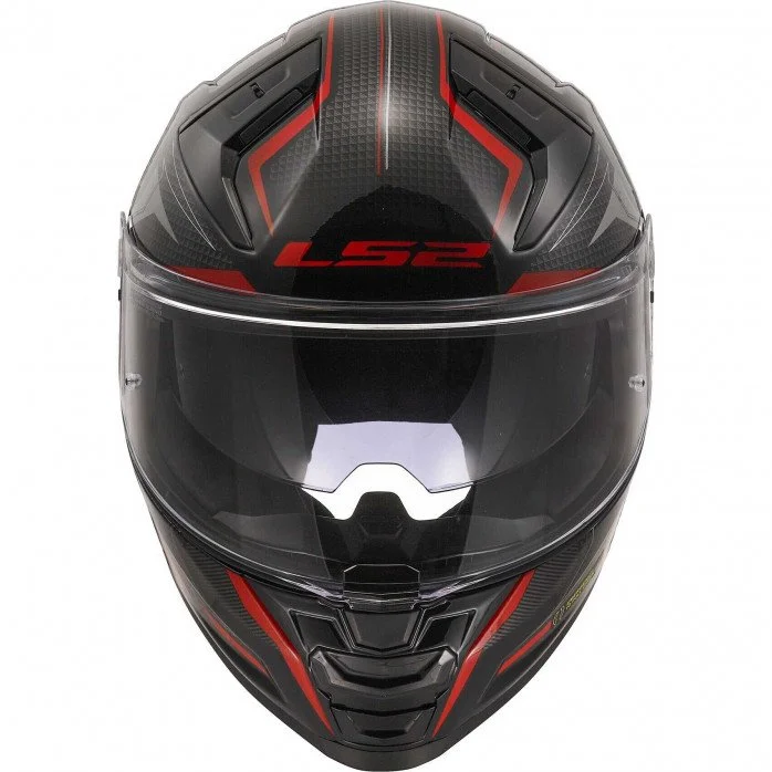 LS2 FF811 VECTOR II ALIZER BLACK RED uždaras šalmas S