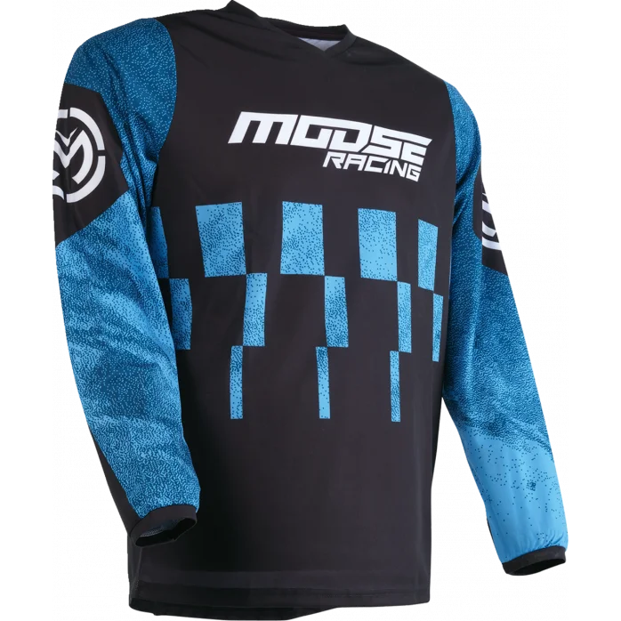 MOOSERACING QUALIFIER Motokroso Marškinėliai - Mėlyna/Juoda - L