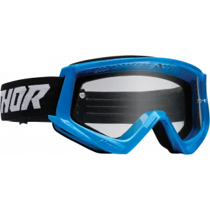 Thor Youth Combat vaikiški motokroso akiniai su skaidriu stikliuku- Mėlyna