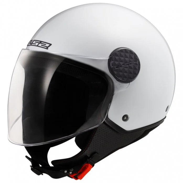 LS2 OF558 SPHERE II SOLID GLOSS WHITE atviro tipo šalmas S