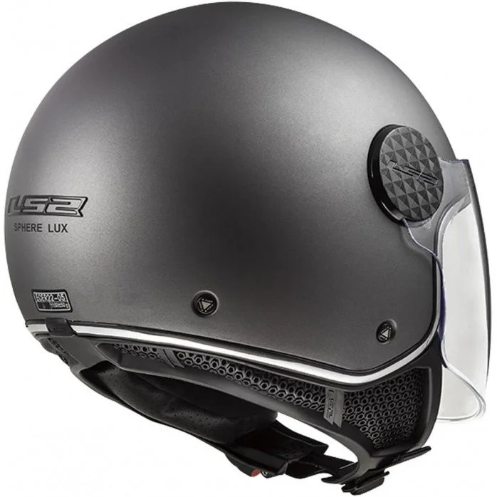 LS2 OF558 SPHERE LUX II SOLID MATT TITANIUM atviras šalmas XXL