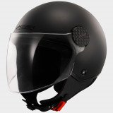 LS2 OF558 SPHERE LUX II SOLID MATT BLACK atviras šalmas S