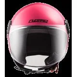 LS2 OF558 SPHERE LUX II SOLID FLUO PINK atviras šalmas L