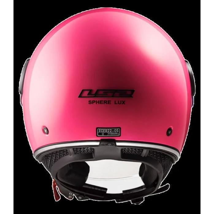 LS2 OF558 SPHERE LUX II SOLID FLUO PINK atviras šalmas L