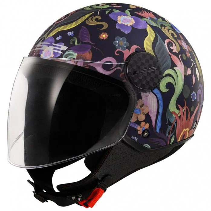 LS2 OF558 SPHERE LUX II BLOOM BLUE PINK-06 ATVIRAS ŠALMAS XS