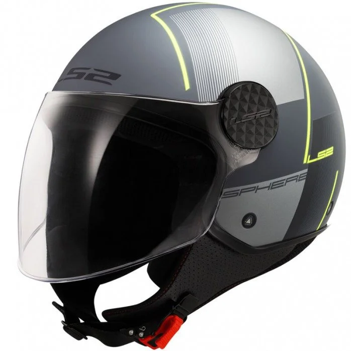 LS2 OF558 SPHERE LUX II FIRM M.BLACK TITANIUM atviras šalmas L