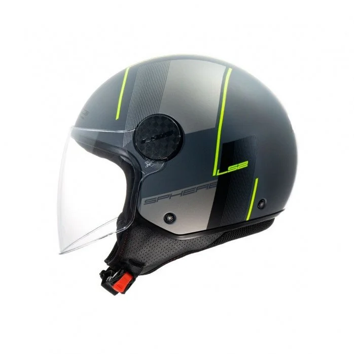 LS2 OF558 SPHERE LUX II FIRM M.BLACK TITANIUM atviras šalmas L