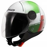 LS2 OF558 SPHERE LUX II FIRM WHITE GREEN RED atviras šalmas XL