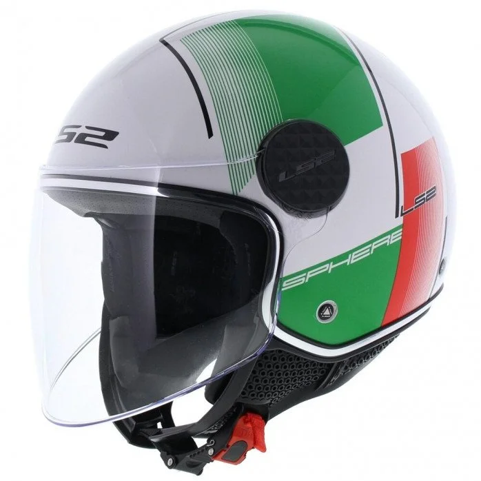 LS2 OF558 SPHERE LUX II FIRM WHITE GREEN RED atviras šalmas XL