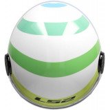 LS2 OF558 SPHERE LUX II SWIRL GL.WHITE RAINBOW atviras šalmas XXL
