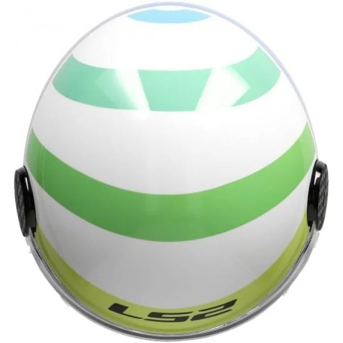 LS2 OF558 SPHERE LUX II SWIRL GL.WHITE RAINBOW atviras šalmas XXL