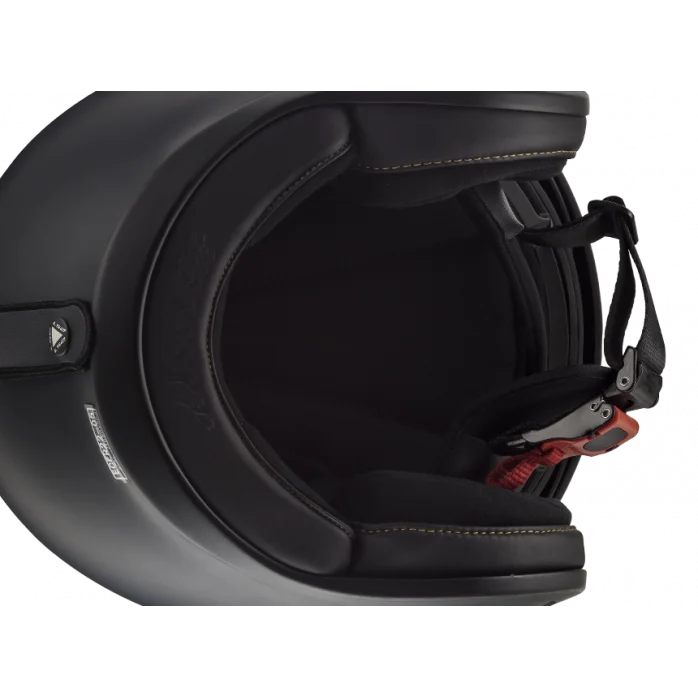 LS2 OF599 SPITFIRE II TRIBAL MATT BLACK WHITE atviras šalmas XS