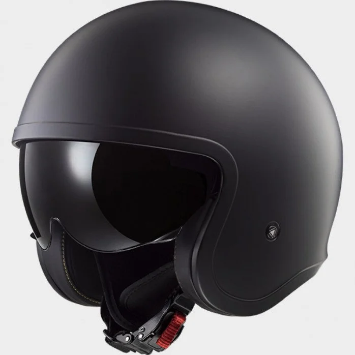 LS2 OF599 SPITFIRE II SOLID MATT BLACK atviras šalmas XS