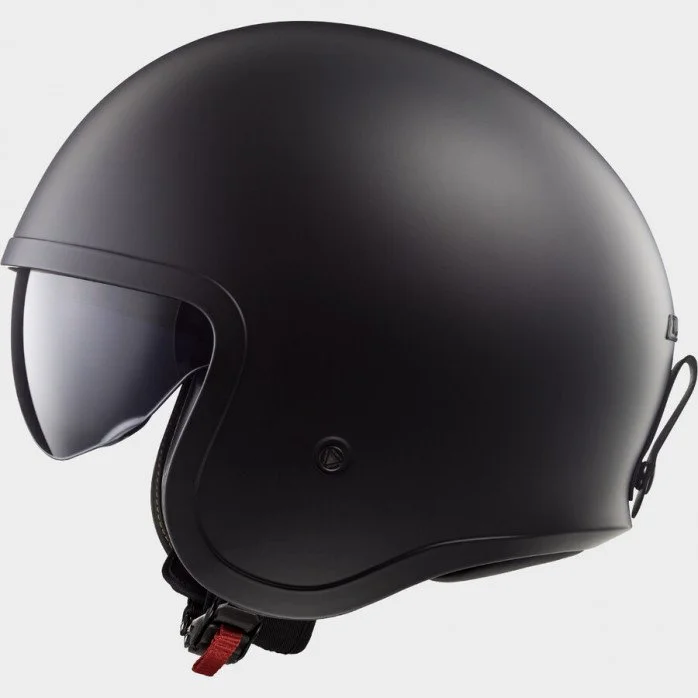 LS2 OF599 SPITFIRE II SOLID MATT BLACK atviras šalmas XS
