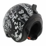 LS2 OF599 SPITFIRE II TRIBAL MATT BLACK WHITE atviras šalmas XS