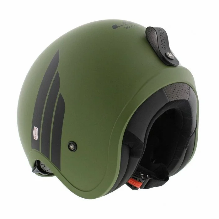 LS2 OF599 SPITFIRE II RETRO M.MILITARY GREEN atviras šalmas S