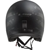 LS2 OF599 SPITFIRE II MATT BLACK FLAG atviras šalmas XXL