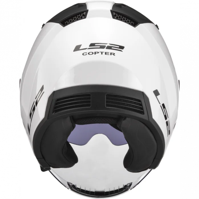 LS2 OF600 COPTER II GLOSS WHITE atviras šalmas XS